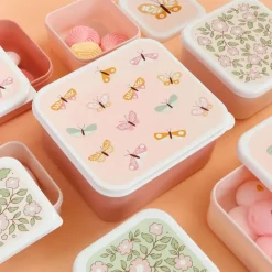 A Little Lovely Company Charlie Lunch & Snack Box butterflies
