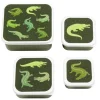 A Little Lovely Company Charlie Lunch & Snack Box crocodiles