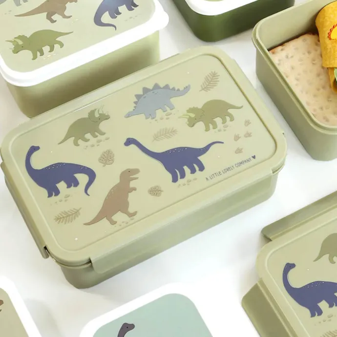 A Little Lovely Company Robin Bento Lunchbox dinosaurs