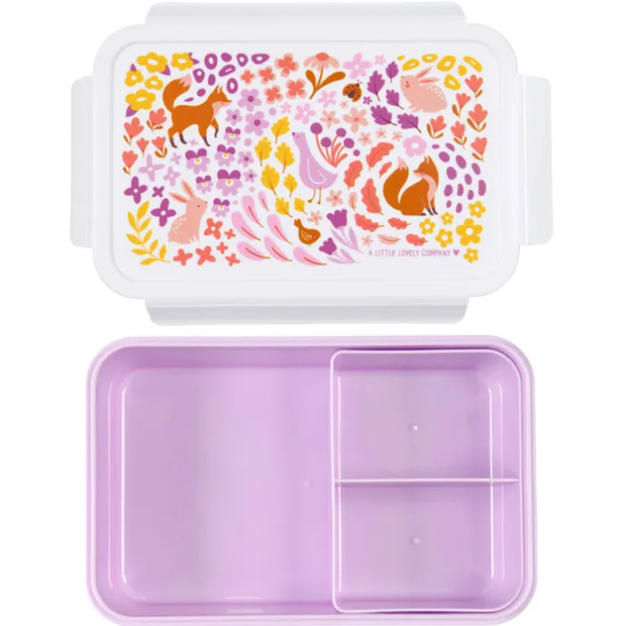 A Little Lovely Company Robin Bento Lunchbox flower garden