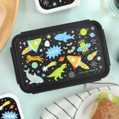 A Little Lovely Company Robin Bento Lunchbox galaxy