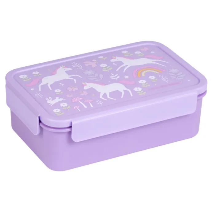 A Little Lovely Company Robin Bento Lunchbox unicorn dreams