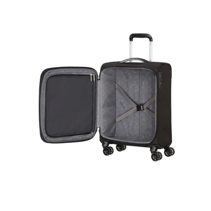 American Tourister Cloudrider Spinner S Expandable TSA jet black