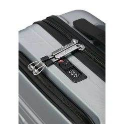 American Tourister Flashline Spin. 55/20 Frontloader Cabin Trolley sky silver