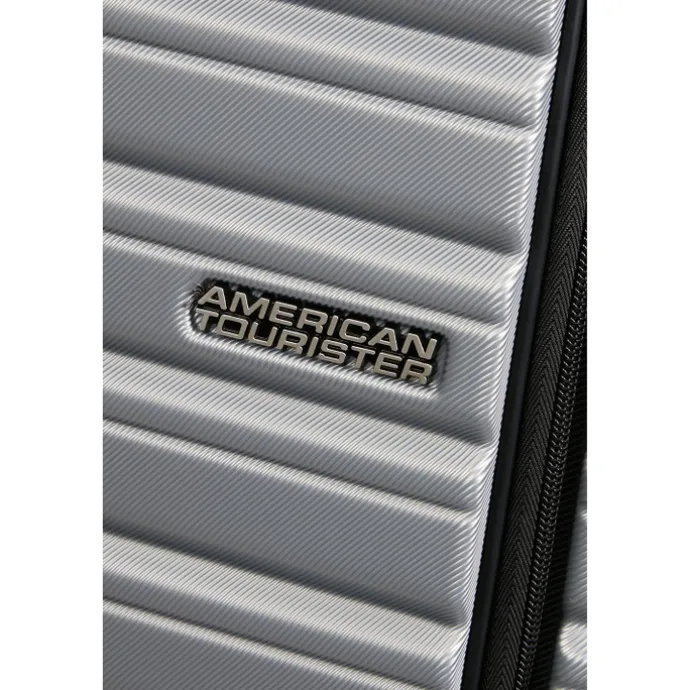 American Tourister Flashline Spin. 55/20 Frontloader Cabin Trolley sky silver