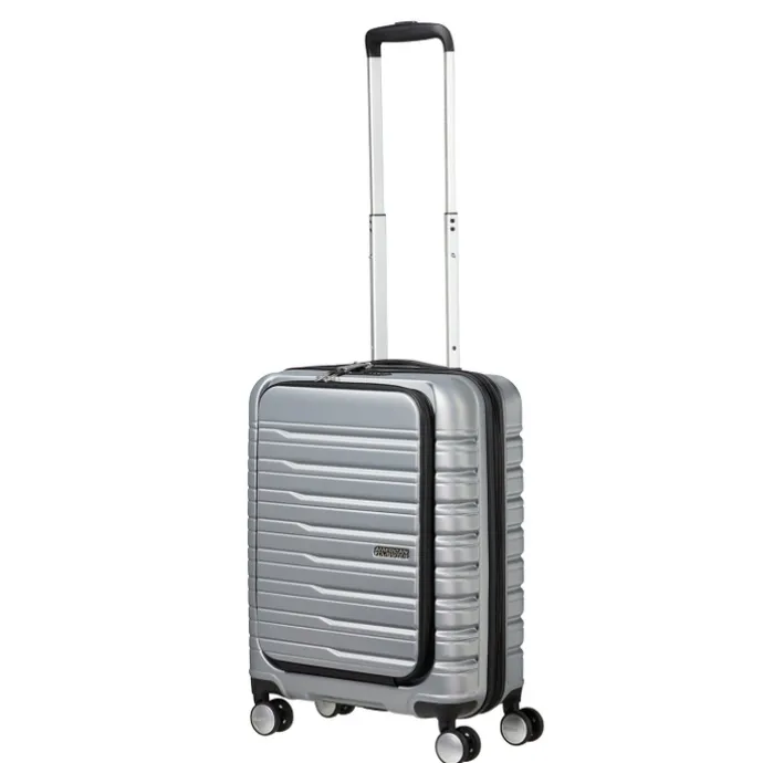 American Tourister Flashline Spin. 55/20 Frontloader Cabin Trolley sky silver
