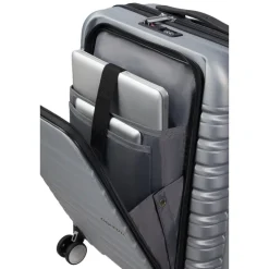 American Tourister Flashline Spin. 55/20 Frontloader Cabin Trolley sky silver