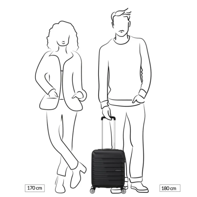 American Tourister Flashline Spinner Underseater shadow black