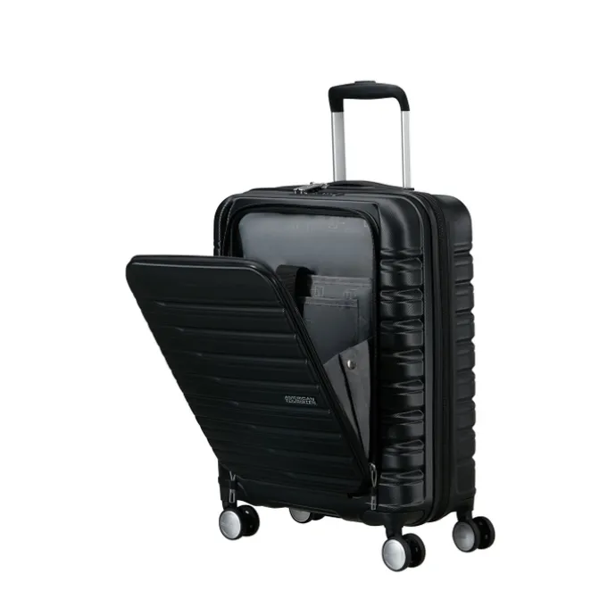 American Tourister Flashline Spin. 55/20 Frontloader Cabin Trolley shadow black