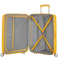 American Tourister Soundbox Spinner 77 Expandable golden yellow
