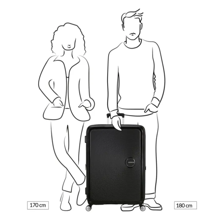 American Tourister Soundbox Spinner 80/30 TSA Expandable golden yellow