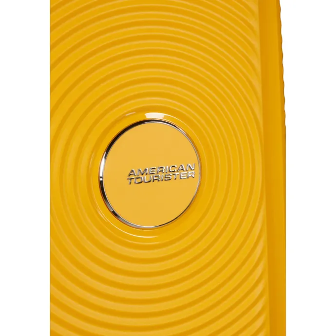 American Tourister Soundbox Spinner 80/30 TSA Expandable golden yellow