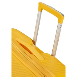 American Tourister Soundbox Spinner 80/30 TSA Expandable golden yellow