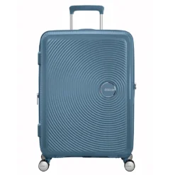 American Tourister Soundbox Spinner 77 Expandable stone blue
