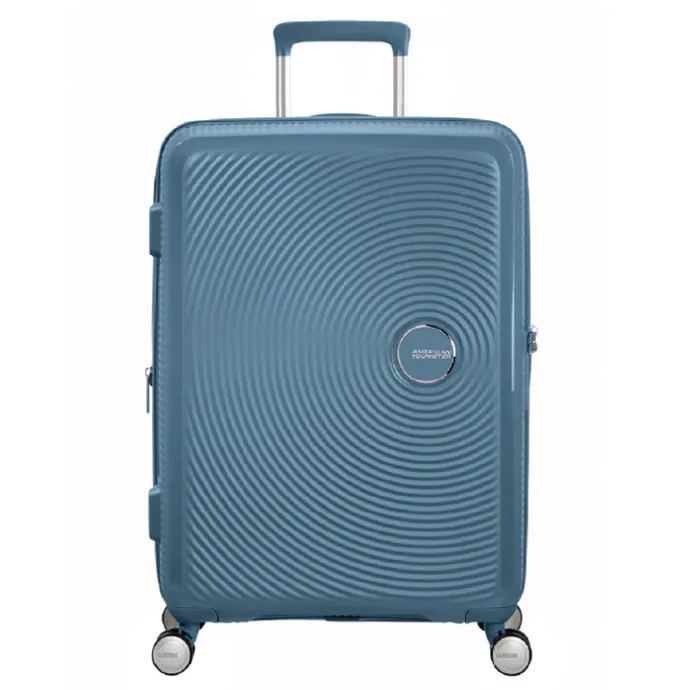 American Tourister Soundbox Spinner 77 Expandable stone blue