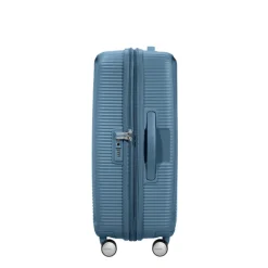 American Tourister Soundbox Spinner 77 Expandable stone blue