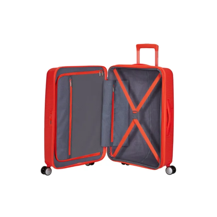 American Tourister Soundbox Spinner 67/24 TSA Expandable neon orange