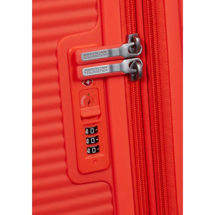 American Tourister Soundbox Spinner 67/24 TSA Expandable neon orange