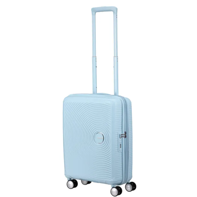 American Tourister Soundbox Spinner 55/20 TSA Expandable pastel blue