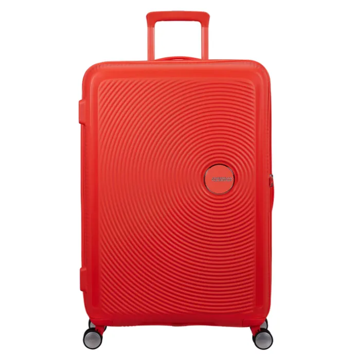 American Tourister Soundbox Spinner 77/28 TSA Expandable neon orange
