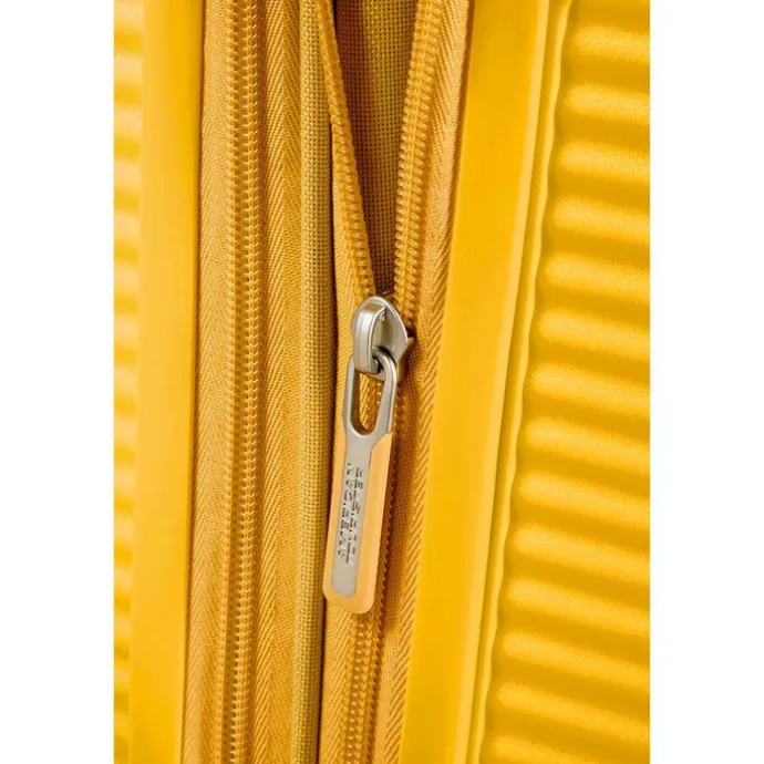 American Tourister Soundbox Spinner 55 Expandable golden yellow