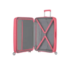 American Tourister Soundbox Spinner 77 Expandable sun kissed coral