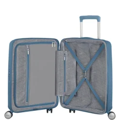 American Tourister Soundbox Spinner 55 Expandable stone blue