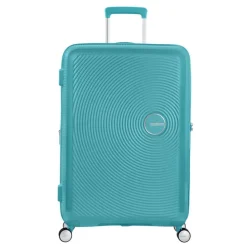 American Tourister Soundbox Spinner 77 Expandable turquoise tonic