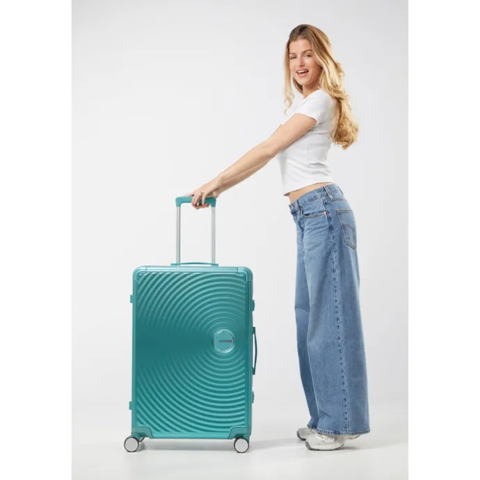 American Tourister Soundbox Aluminium Spinner 77 cm Expandable dusty turquoise