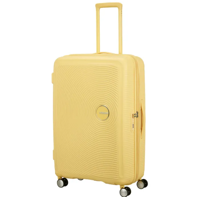 American Tourister Soundbox Spinner 77/28 TSA Expandable pastel yellow