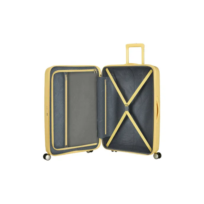American Tourister Soundbox Spinner 77/28 TSA Expandable pastel yellow