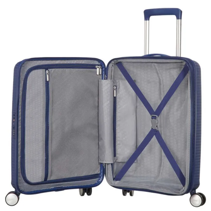 American Tourister Soundbox Spinner 55 Expandable midnight navy