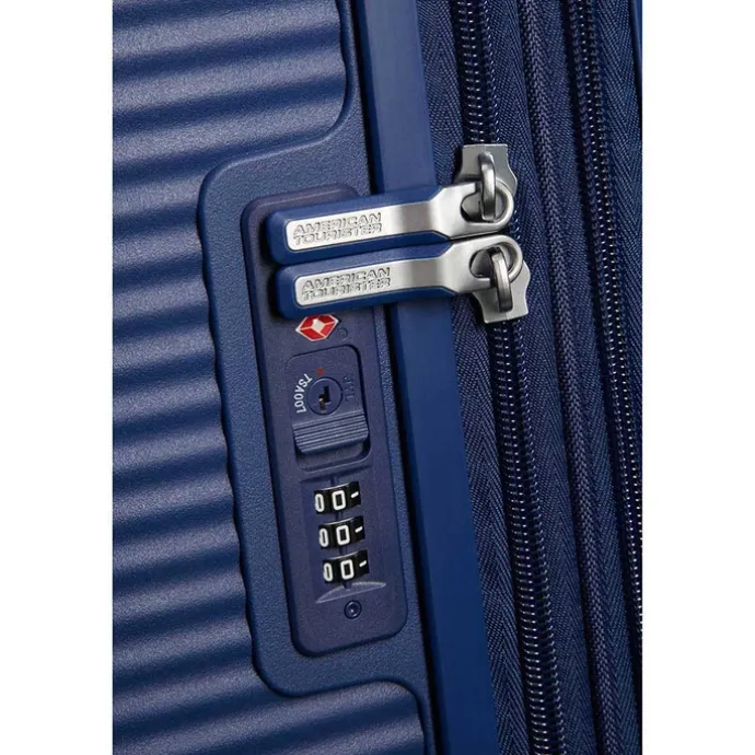 American Tourister Soundbox Spinner 55 Expandable midnight navy