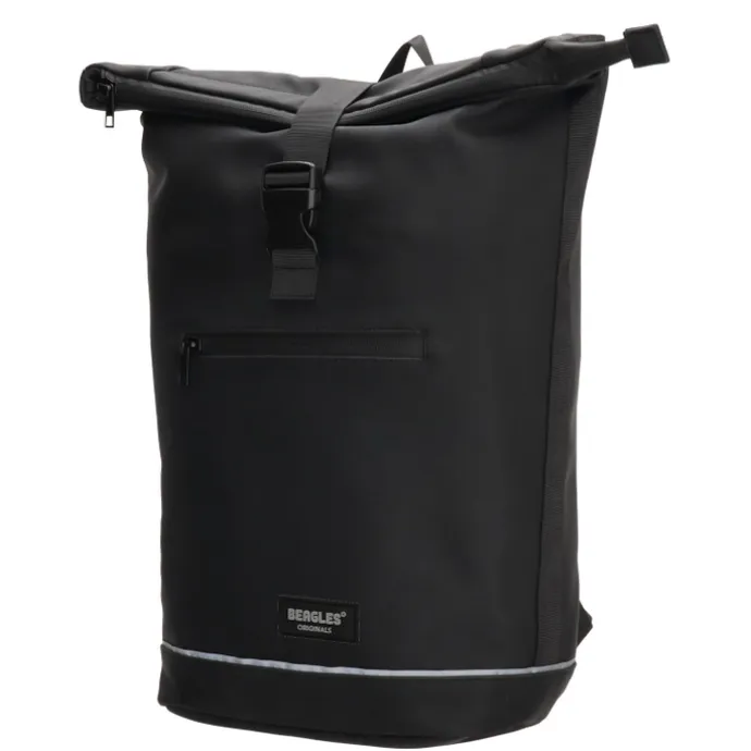 Beagles Originals Rolltop Rugtas Waterproof 15.6" zwart