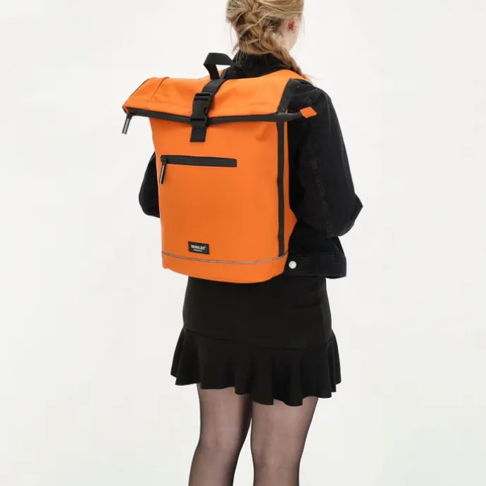 Beagles Originals Rolltop Rugtas Waterproof 15.6" oranje