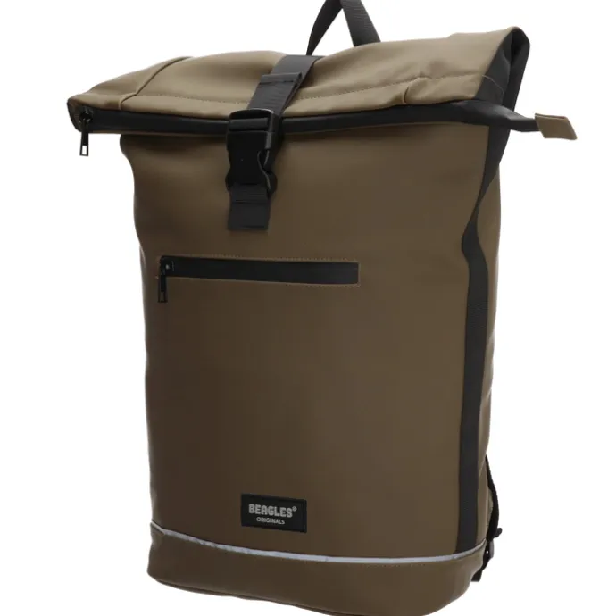 Beagles Originals Rolltop Rugtas Waterproof 15.6" olijf groen