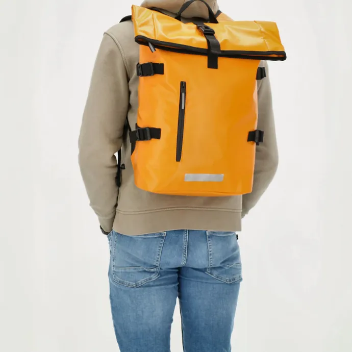 Beagles Originals Tokyo Rolltop Rugtas Waterproof 15,6" okergeel