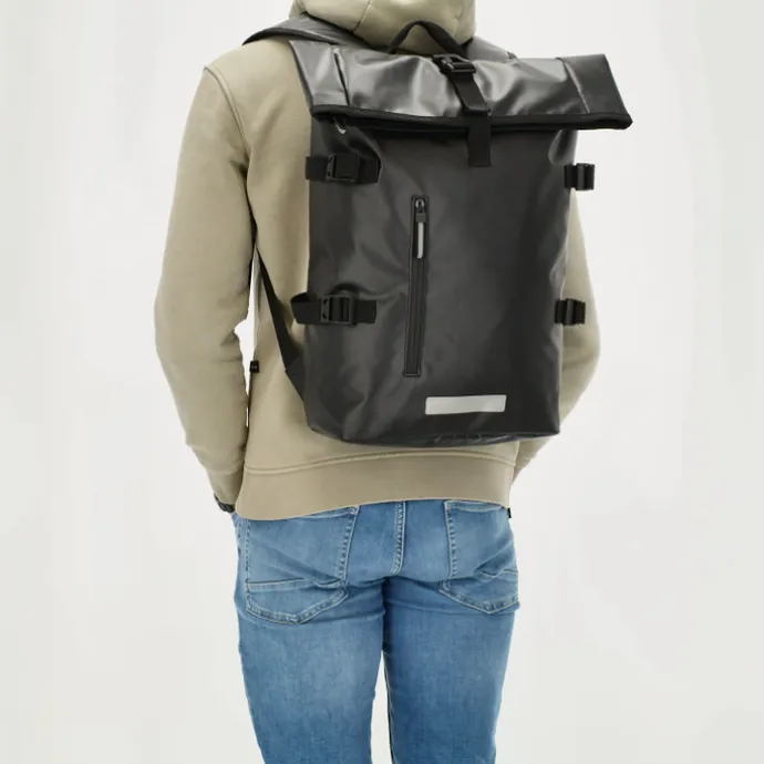 Beagles Originals Tokyo Rolltop Rugtas Waterproof 15,6" zwart