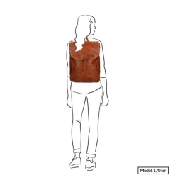 Bear Design Cow Lavato Backpack cognac