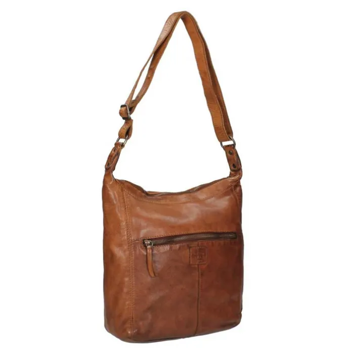 Bear Design Cow Lavato Dames Schoudertas cognac