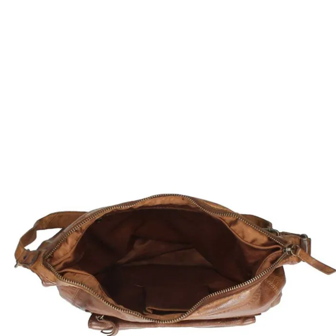 Bear Design Cow Lavato Dames Schoudertas cognac