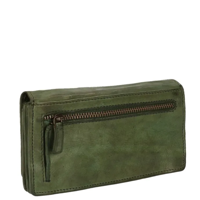 Bear Design Cow Lavato Dames Portemonnee 12cc olive green