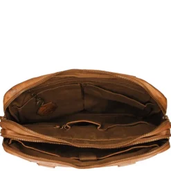 Bear Design Cow Lavato Laptoptas cognac