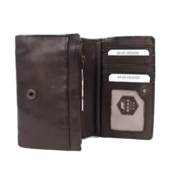 Bear Design Cow Lavato Wallet brown