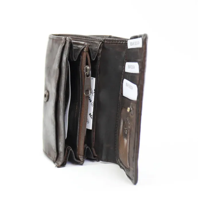 Bear Design Cow Lavato Wallet brown