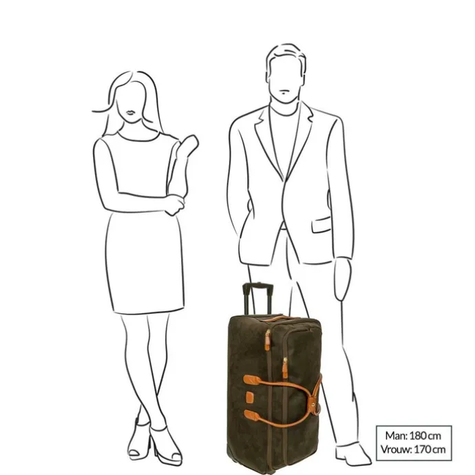 Bric's Life Holdall Reistas met Wielen 70 olive