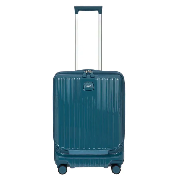 Bric's Positano Cabin Trolley 55 with Pocket sea green