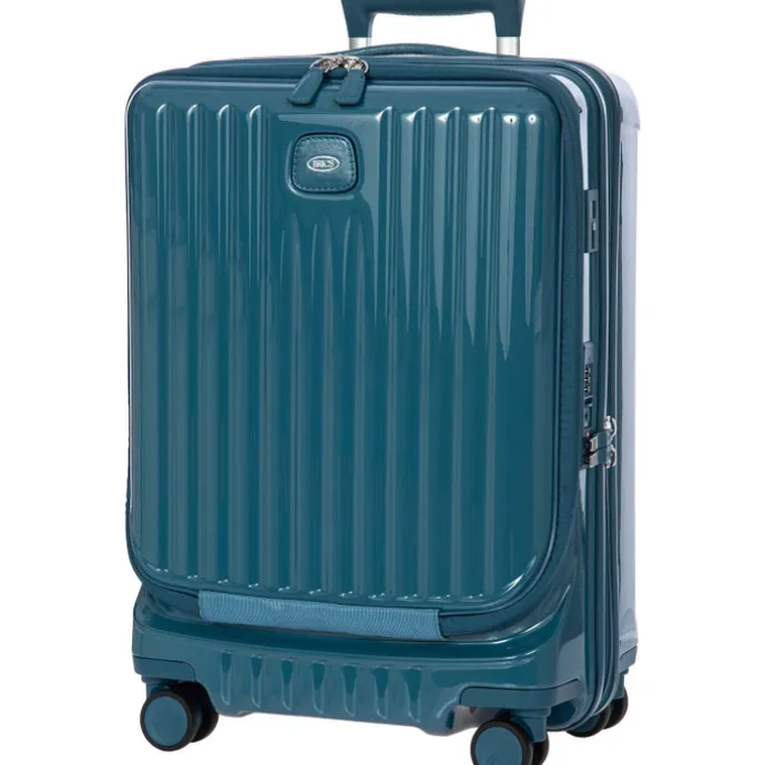 Bric's Positano Cabin Trolley 55 with Pocket sea green