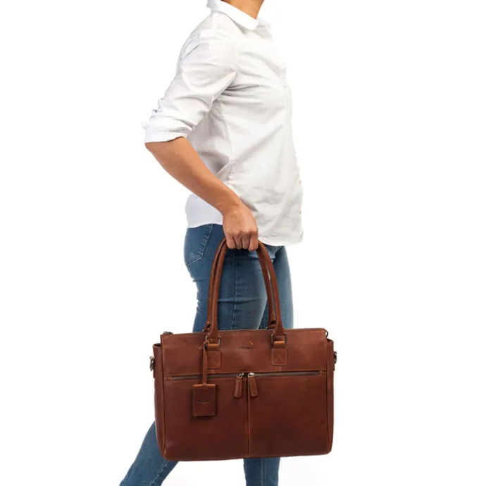 Burkely Antique Avery Laptopbag 15.6" cognac