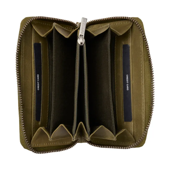 Burkely Cool Colbie Medium Zip Around Wallet olive
